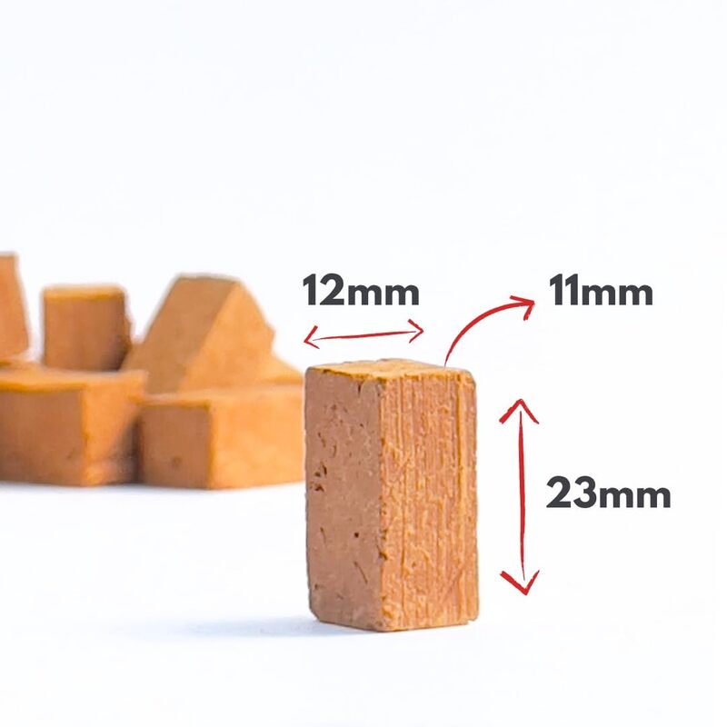 littleplay Pack of 100 Miniature Terracotta Bricks - Endless Open-Ended Play for Children and Hobbyists